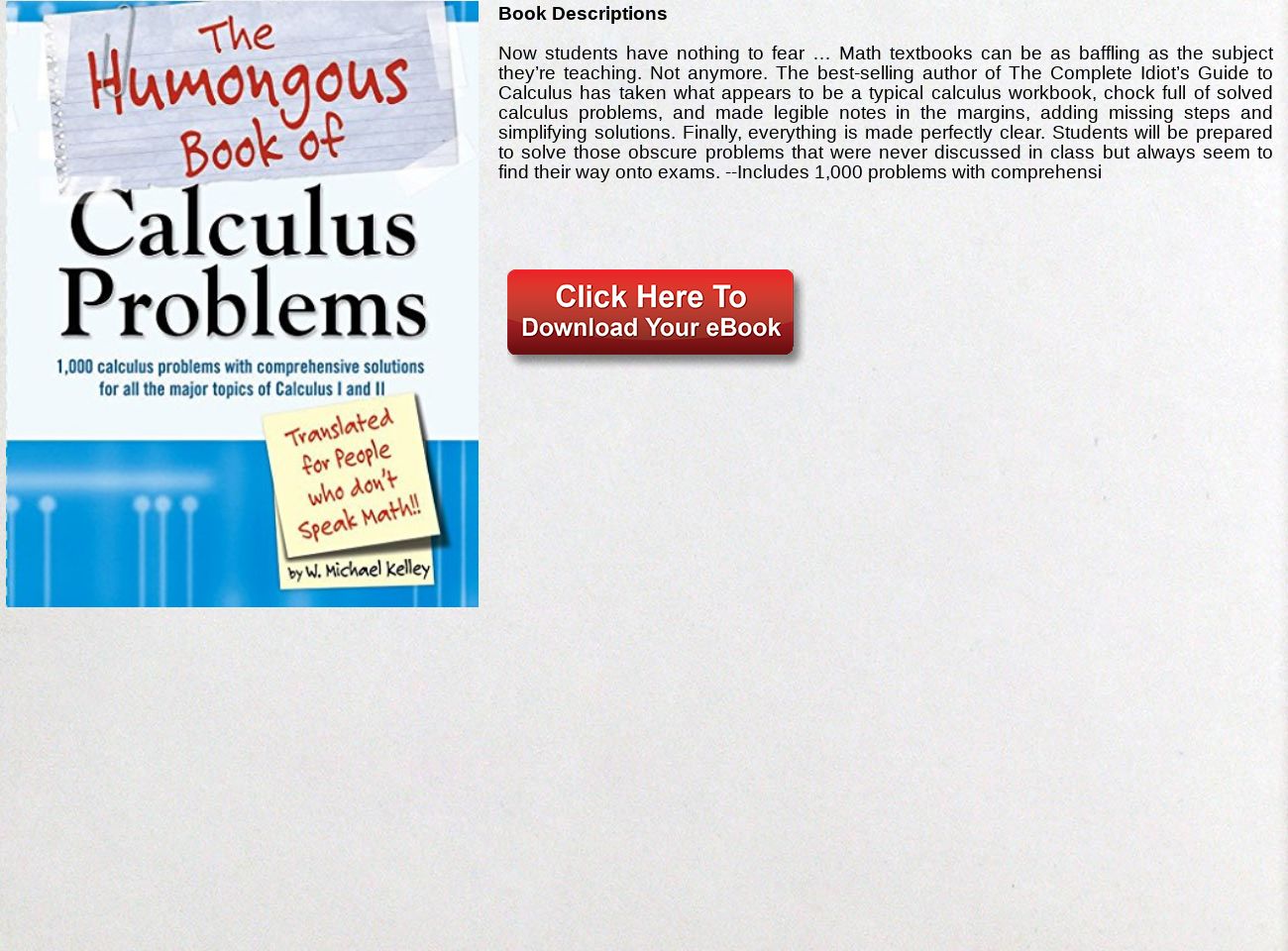 The humongous book of calculus problems pdf download